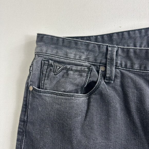Vintage Guess Jeans Slim‎ Straight Men's Size 38x31 Faded Black Distressed - Picture 4 of 11